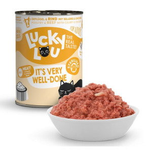 Lucky Lou Lifestage Sterilized Drób i wołowina puszka 400g - All4Animals