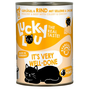 Lucky Lou Lifestage Sterilized Drób i wołowina puszka 400g - All4Animals