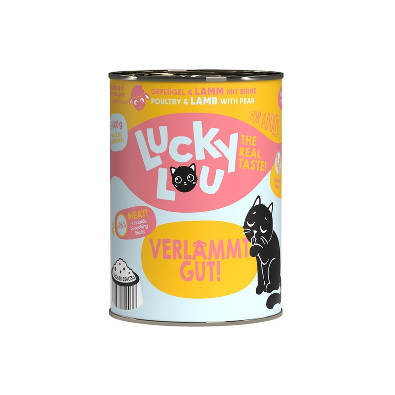 Lucky Lou Lifestage Adult Drób i jagnięcina puszka 400g - All4Animals