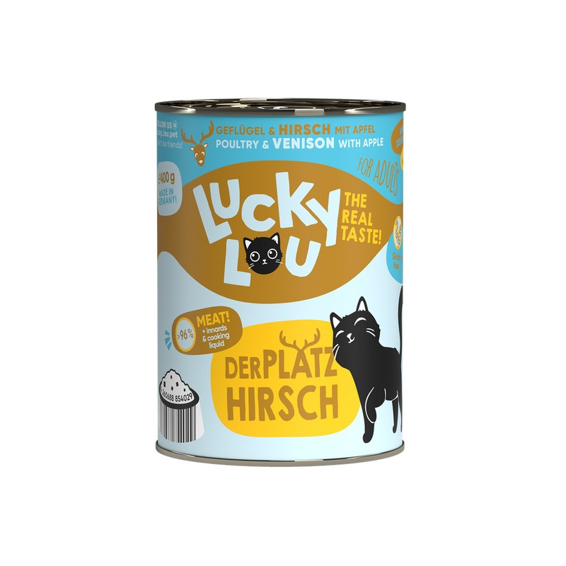 Lucky Lou Lifestage Adult Drób i jeleń puszka 400g - All4Animals