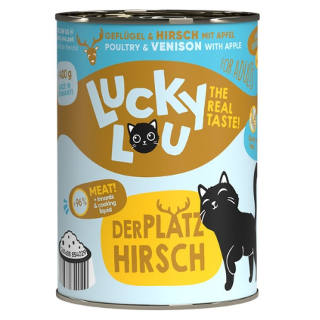 Lucky Lou Lifestage Adult Drób i jeleń puszka 400g - All4Animals