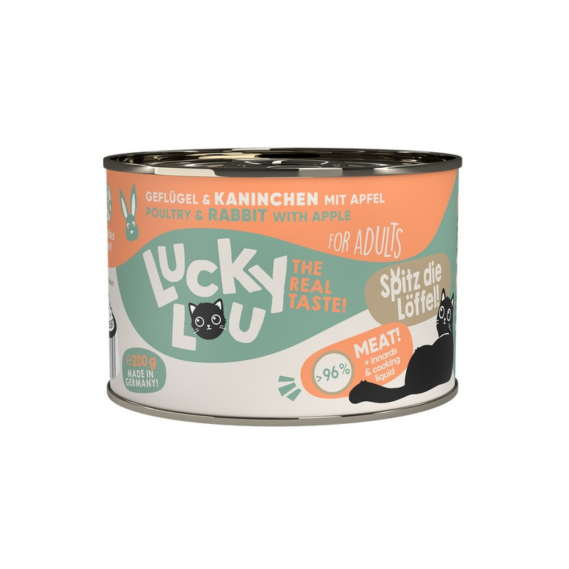 Lucky Lou Lifestage Adult Drób i królik puszka 200g - All4Animals