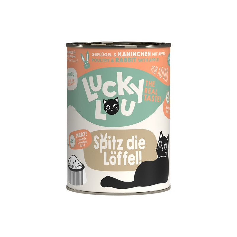 Lucky Lou Lifestage Adult Drób i królik puszka 400g - All4Animals