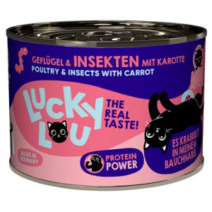 Lucky Lou Lifestage Adult Drób i owady puszka 200g - All4Animals