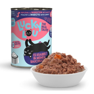 Lucky Lou Lifestage Adult Drób i owady puszka 400g - All4Animals
