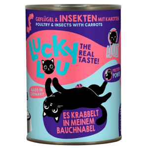 Lucky Lou Lifestage Adult Drób i owady puszka 400g - All4Animals