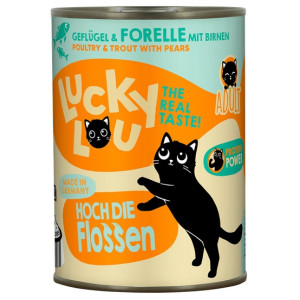 Lucky Lou Lifestage Adult Drób i pstrąg puszka 400g - All4Animals
