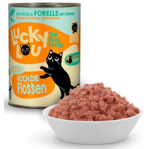 Lucky Lou Lifestage Adult Drób i pstrąg puszka 400g - All4Animals
