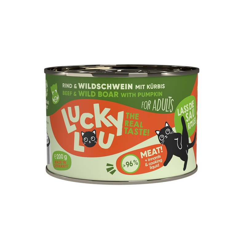 Lucky Lou Lifestage Adult Wołowina i dzik puszka 200g - All4Animals