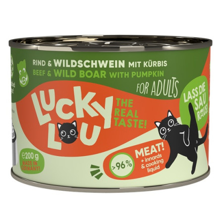 Lucky Lou Lifestage Adult Wołowina i dzik puszka 200g - All4Animals