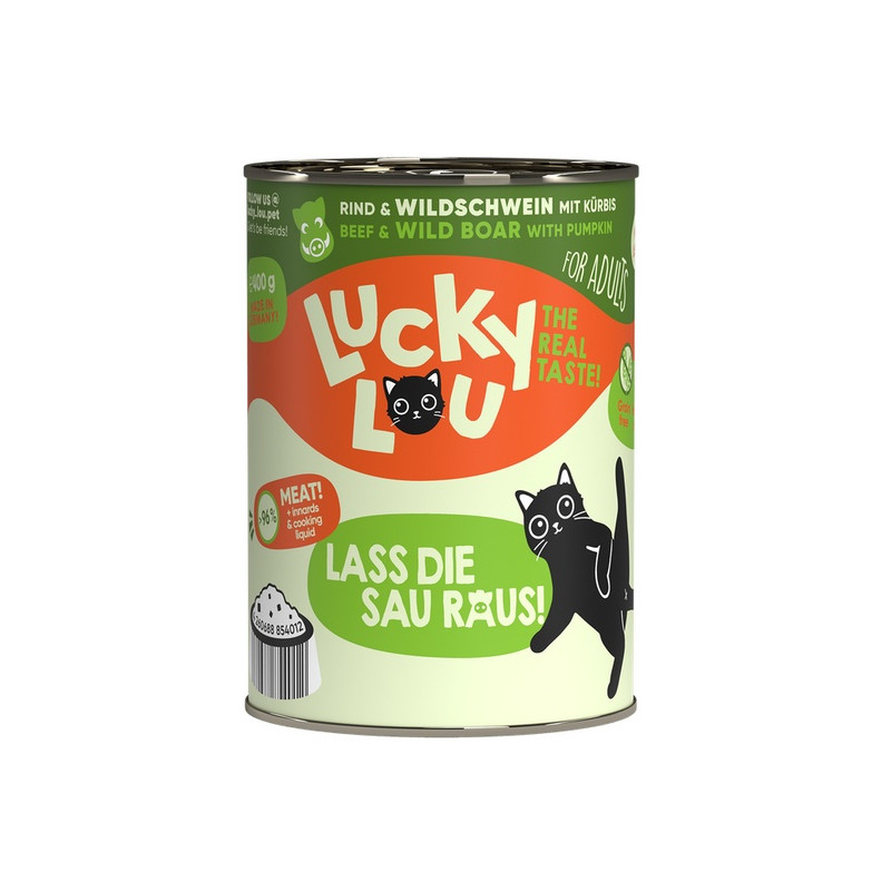 Lucky Lou Lifestage Adult Wołowina i dzik puszka 400g - All4Animals