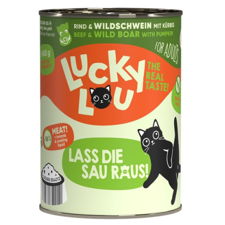 Lucky Lou Lifestage Adult Wołowina i dzik puszka 400g - All4Animals