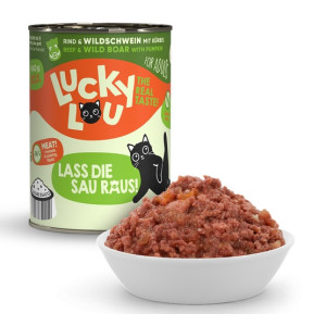 Lucky Lou Lifestage Adult Wołowina i dzik puszka 400g - All4Animals