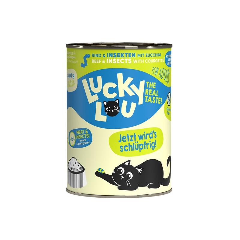 Lucky Lou Lifestage Adult Wołowina i owady puszka 400g - All4Animals