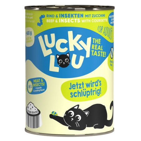 Lucky Lou Lifestage Adult Wołowina i owady puszka 400g - All4Animals