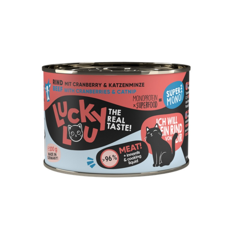 Lucky Lou SuperMono Wołowina puszka 200g - All4Animals
