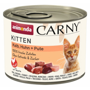 Animonda Carny Kitten Cielęcina + Kurczak + Indyk puszka 200g - All4Animals
