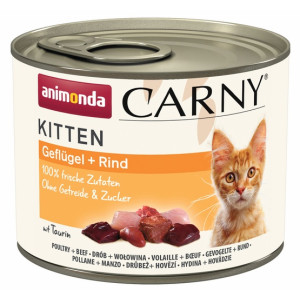 Animonda Carny Kitten Wołowina + Drób puszka 200g - All4Animals