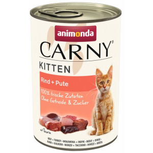 Animonda Carny Kitten Wołowina + Indyk puszka 400g - All4Animals