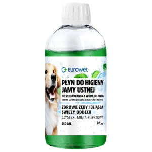 Eurowet Płyn do higieny jamy ustnej dla psów i kotów 250ml - All4Animals