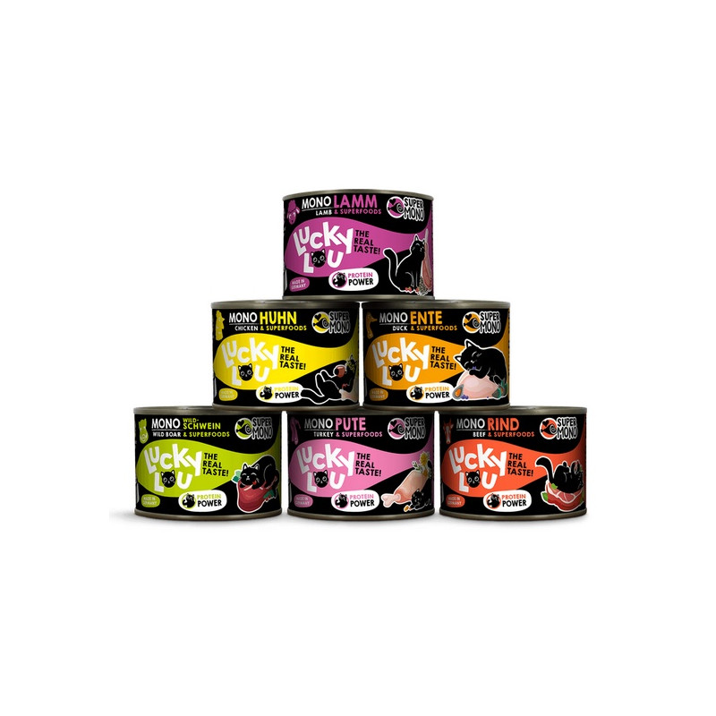 Lucky Lou SuperMono Multipack puszki 6x200g - All4Animals