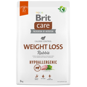 Brit Care Hypoallergenic Dog Weight Loss Rabbit 3kg - All4Animals
