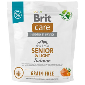 Brit Care Grain Free Senior & Light Salmon 1kg - All4Animals