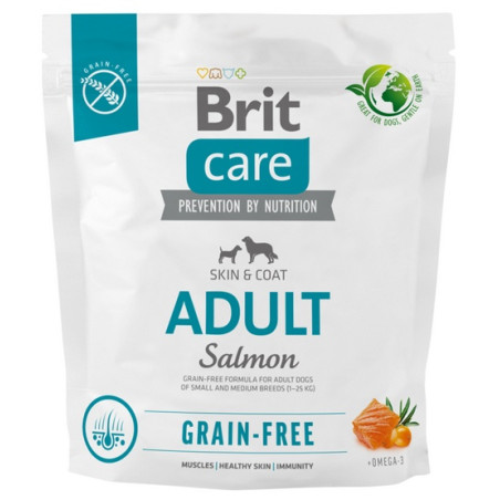 Brit Care Grain Free Adult Small & Medium Salmon 1kg - All4Animals