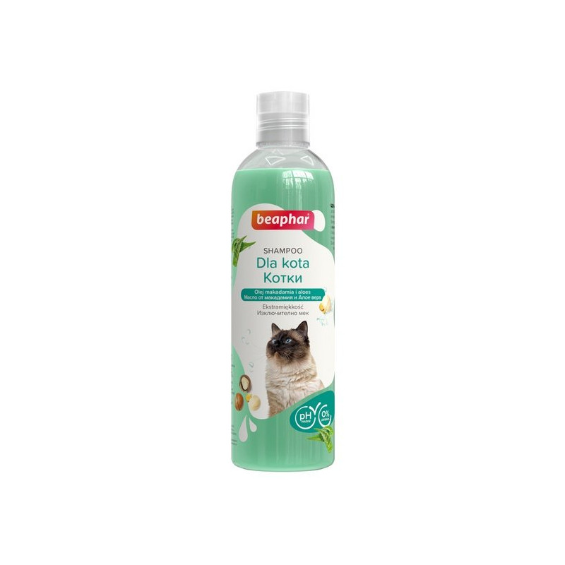 Beaphar Szampon z olejkiem makadamia dla kota 250ml - All4Animals