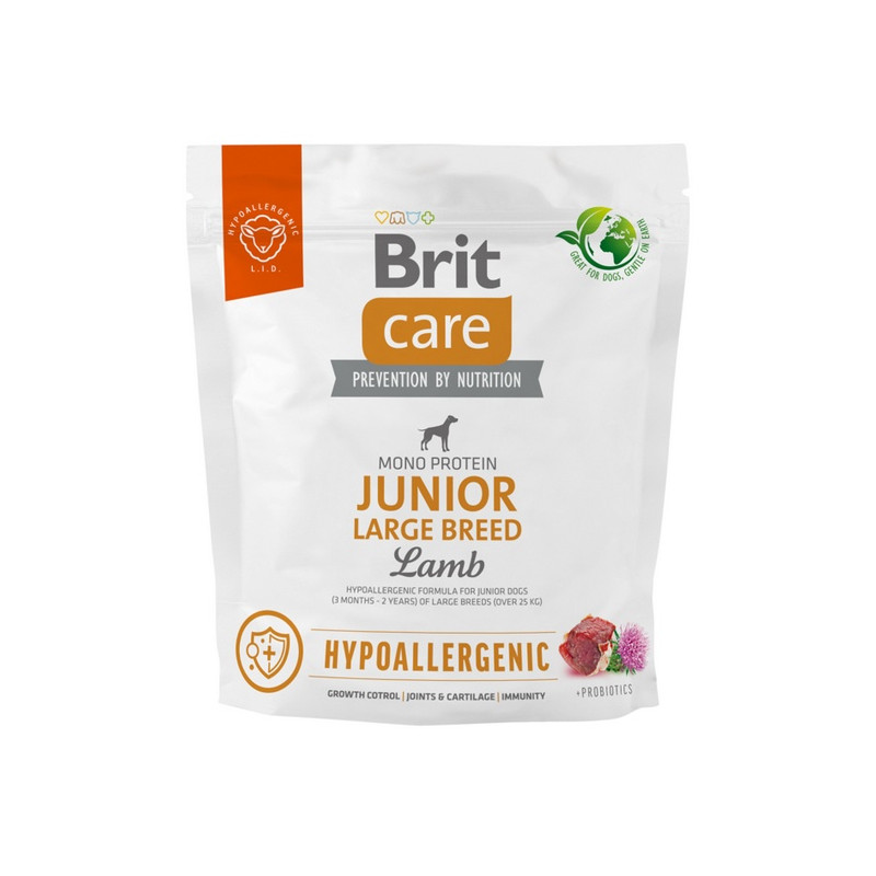Brit Care Hypoallergenic Junior Large Lamb 1kg - All4Animals