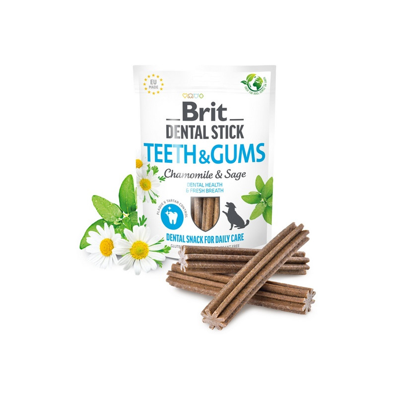 Brit Dental Stick Teeth & Gums with Chamomile & Sage 251g - All4Animals Brit Dental Stick Teeth & Gums with Chamomile & Sage 251g - All4Animals