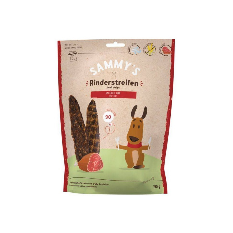 Sammy's Beef Strips - paski wołowiny 190g - All4Animals
