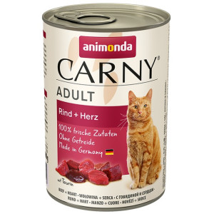 Animonda Carny Adult Wołowina + Serca puszka 400g - All4Animals