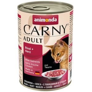 Animonda Carny Adult Wołowina + Serca puszka 400g - All4Animals