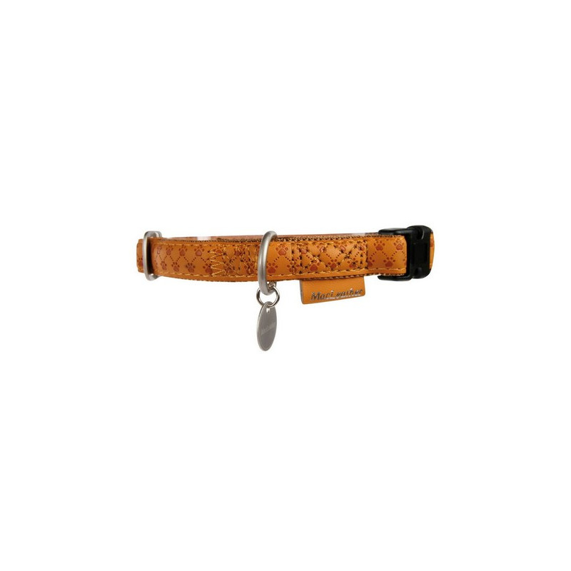 Zolux Obroża regulowana Mac Leather 15mm Żółta - All4Animals