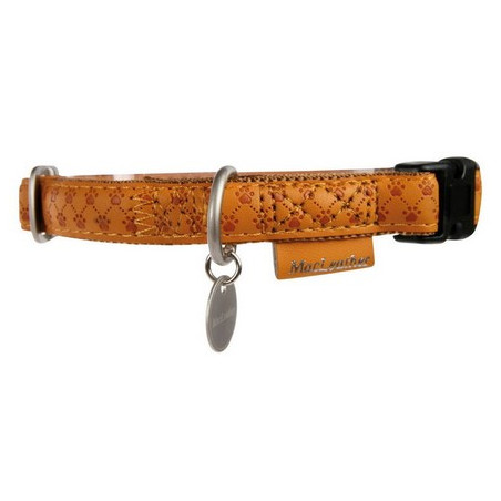 Zolux Obroża regulowana Mac Leather 15mm Żółta - All4Animals