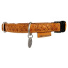 Zolux Obroża regulowana Mac Leather 15mm Żółta - All4Animals