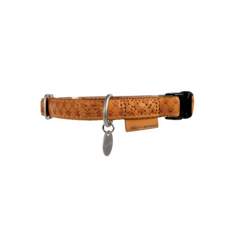 Zolux Obroża regulowana Mac Leather 20mm Żółta - All4Animals