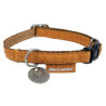 Zolux Obroża regulowana Mac Leather 20mm Żółta - All4Animals