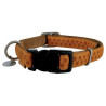Zolux Obroża regulowana Mac Leather 20mm Żółta - All4Animals