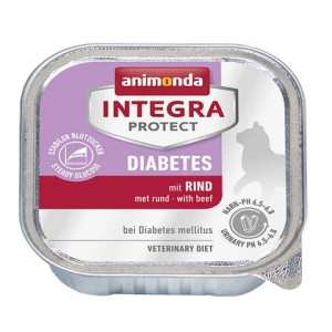 Animonda Integra Protect Diabetes dla kota - z wołowiną tacka 100g - All4Animals