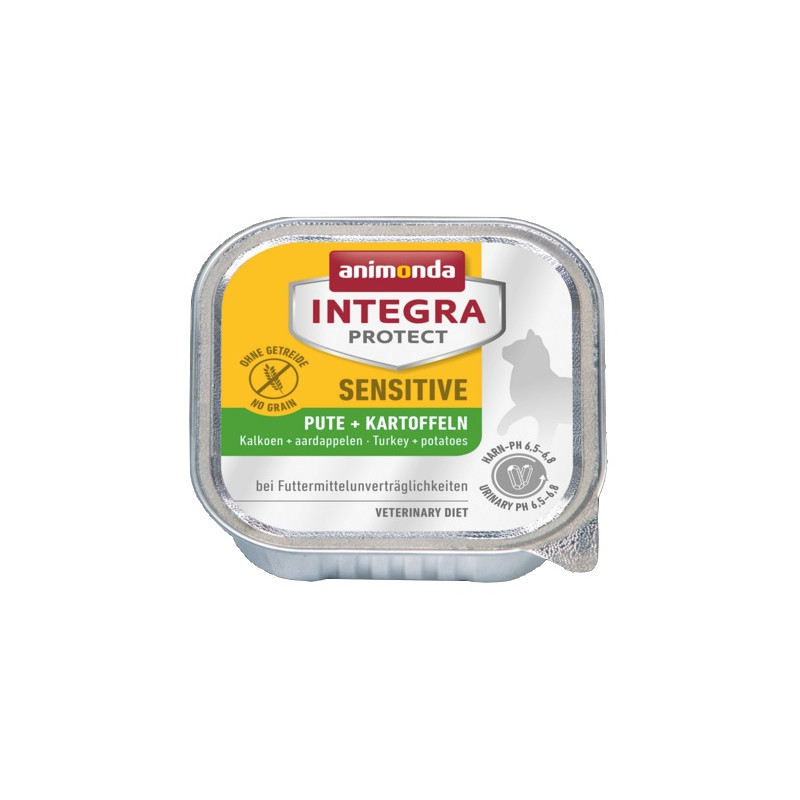 Animonda Integra Protect Sensitive dla kota - z indykiem i ziemniakami tacka 100g - All4Animals