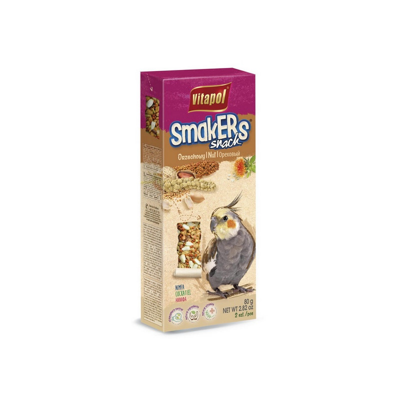 Vitapol Smakers dla nimfy - orzechowy 2szt - All4Animals