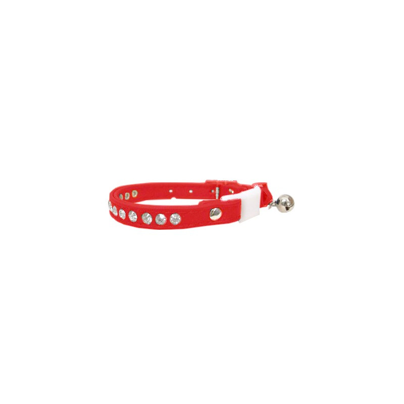 Yarro Obroża z cyrkoniami dla kota 28cm czerwona - All4Animals Yarro Obroża z cyrkoniami dla kota 28cm czerwona - All4Animals