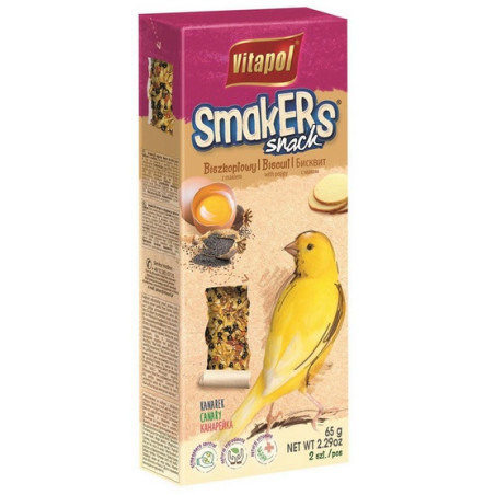 Vitapol Smakers dla kanarka - biszkopt z makiem 2szt - All4Animals