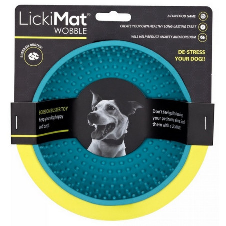 LickiMat Wobble Miska głęboka Jeżyk miękka turkusowa - All4Animals