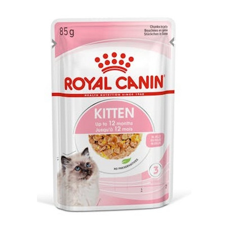 Royal Canin Kitten w galaretce karma mokra dla kociąt do 12 miesiąca życia saszetka 85g - All4Animals