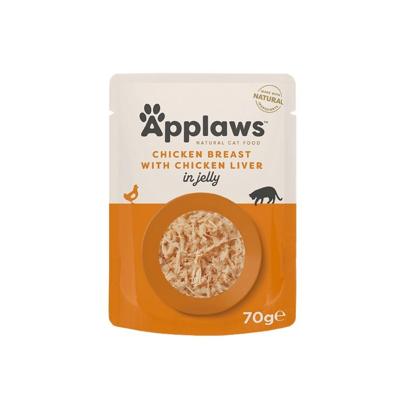 Applaws saszetka dla kota kurczak z wątróbką w galaretce 70g - All4Animals