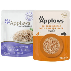 Applaws saszetka dla kota kurczak z wątróbką w galaretce 70g - All4Animals