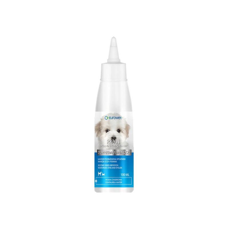 Eurowet Płyn do przemywania oczu dla psów i kotów 100ml - All4Animals